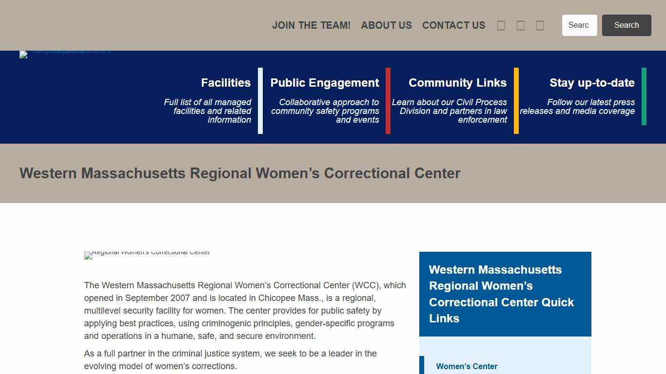 Western Massachusetts Regional Women’s Correctional Center - Sheriff